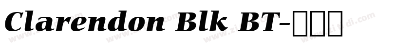 Clarendon Blk BT字体转换